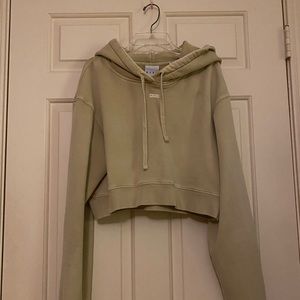 Kith Cropped Hoodie (Neutral tan)